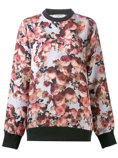 givenchy rose crewneck|givenchy sweatshirts women.